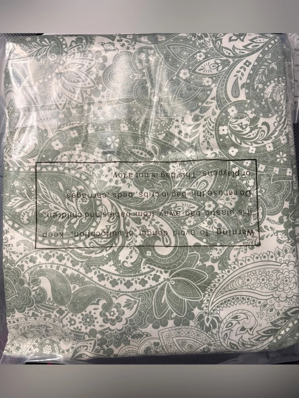 Green Paisley Sheet Set King Size